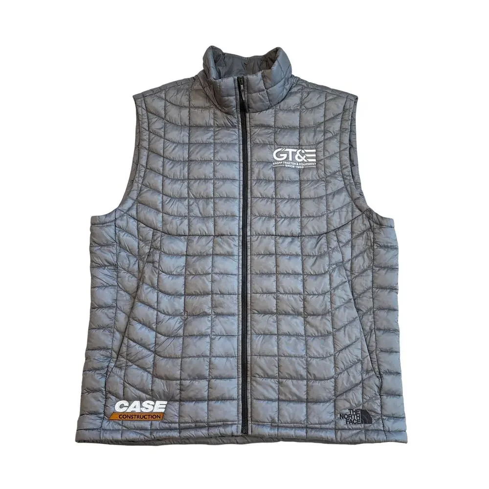 The North Face Theromball Vest Jacket Mens Large Gray Wind Blocking Lightweight